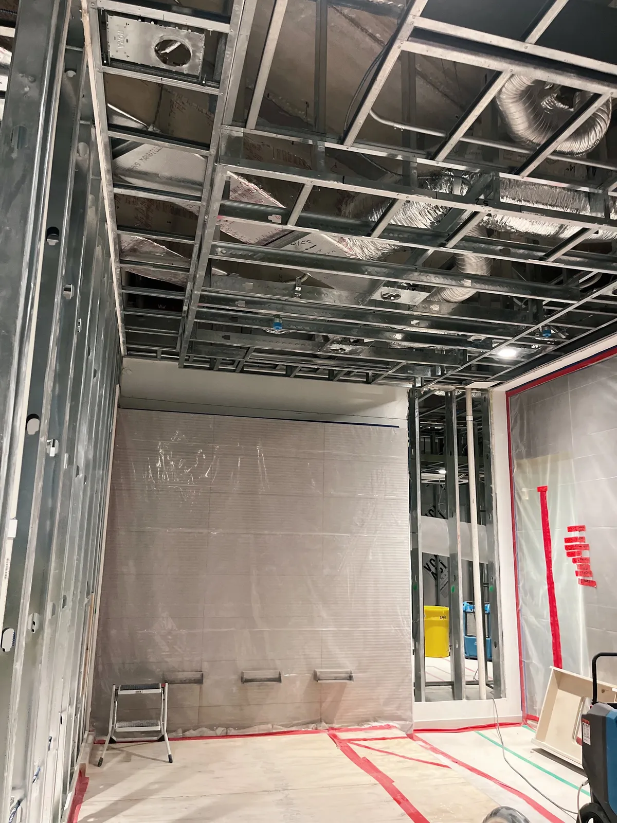 Rebuild framing with new metal studs