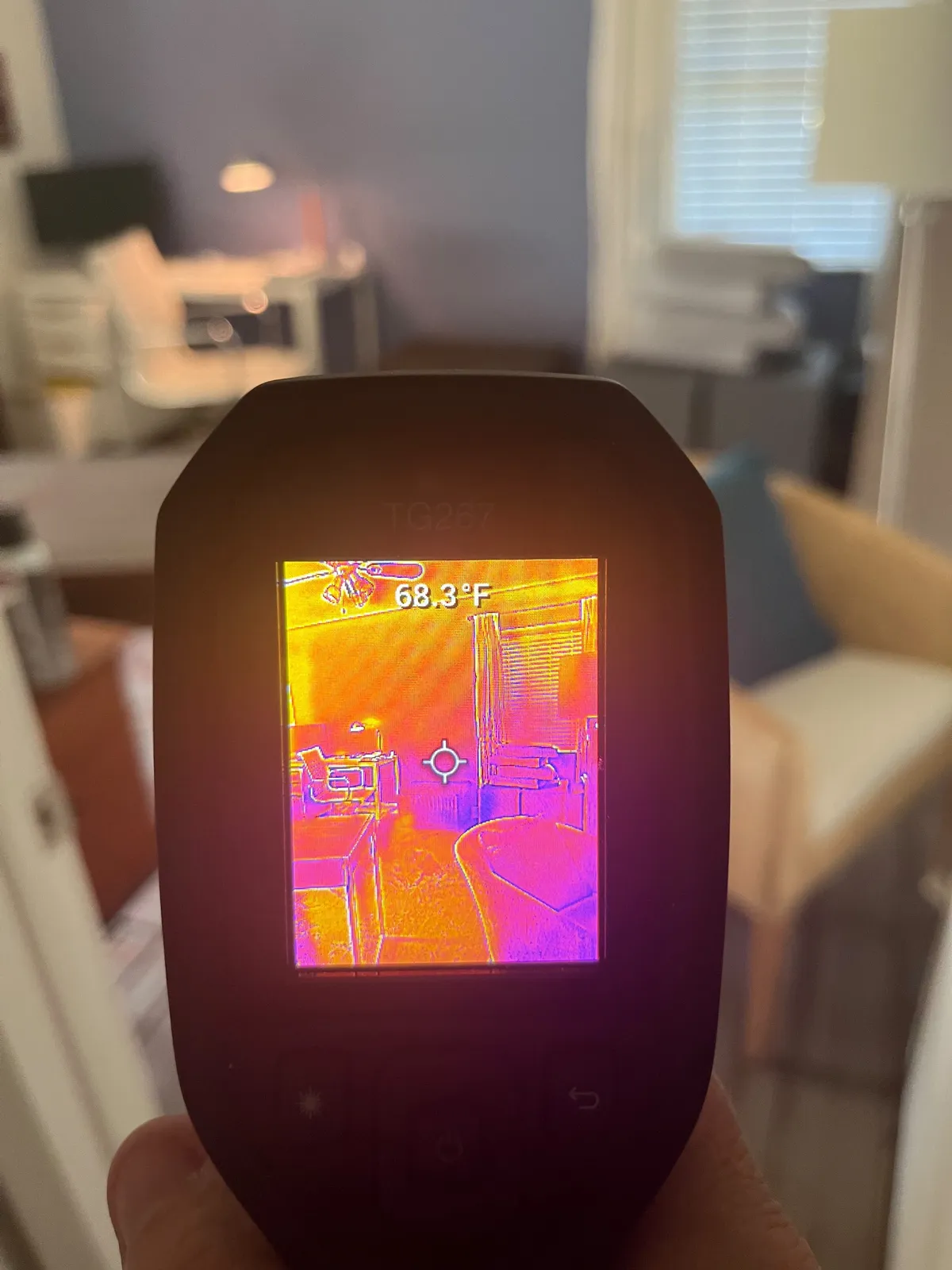 Thermal imaging camera used to detect hidden moisture